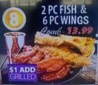 Best 2 pcs Fish & 6pcs Wings in Columbus, GA